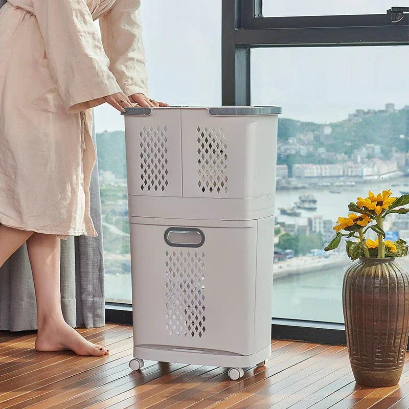 Dirty Clothes Storage Basket Rack