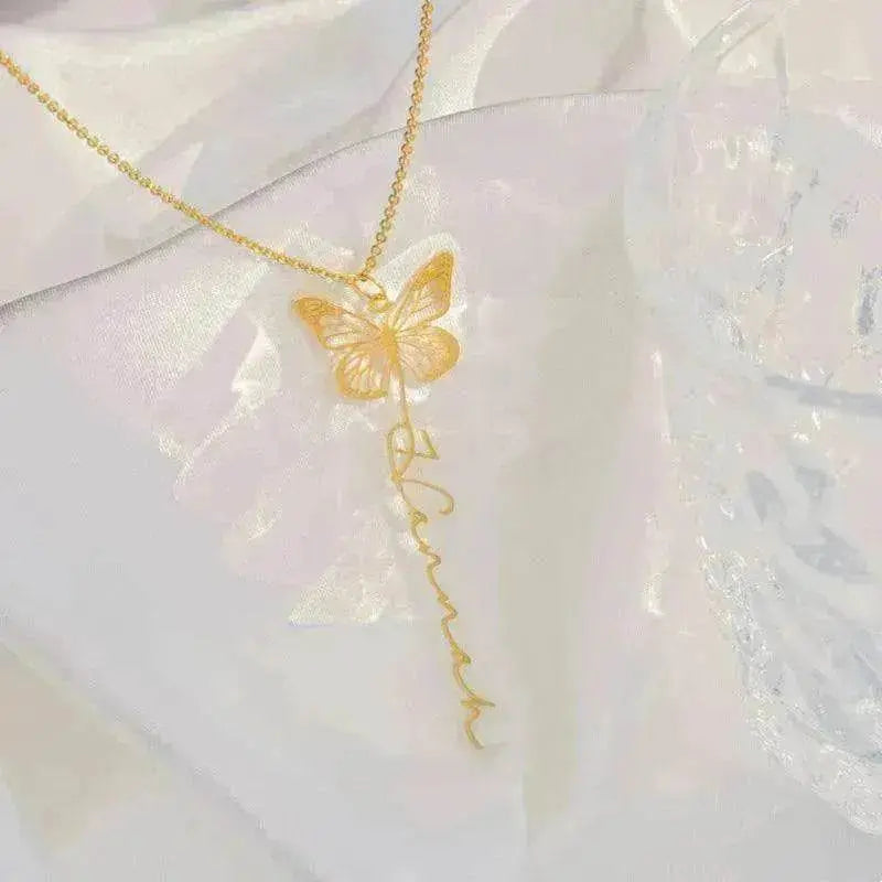 Diy Design Name Personality Unique Butterfly Necklace