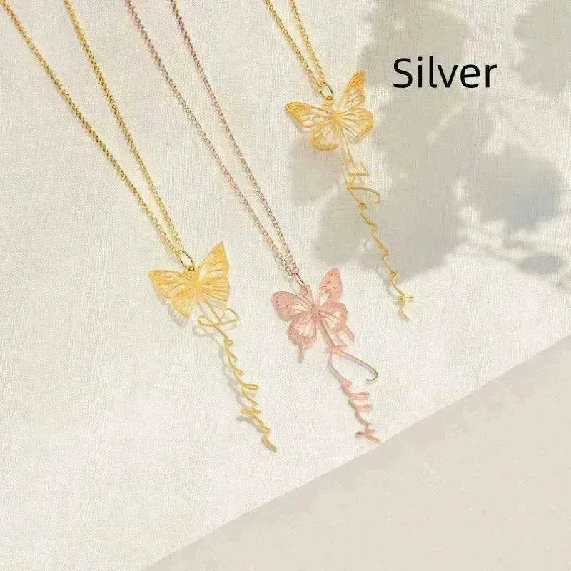 Diy Design Name Personality Unique Butterfly Necklace