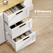 Vesper Modern Sideboard with 3 Drawers and Soft-Close Doors-White