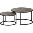 Zephyr Modern Nesting Coffee Table with Faux Marble Top-Grey