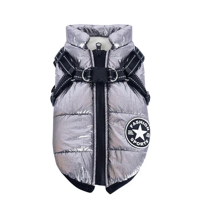 Dog Winter Vest with Integrated Harness – Waterproof Padded Pet Jacket (XS–5XL)