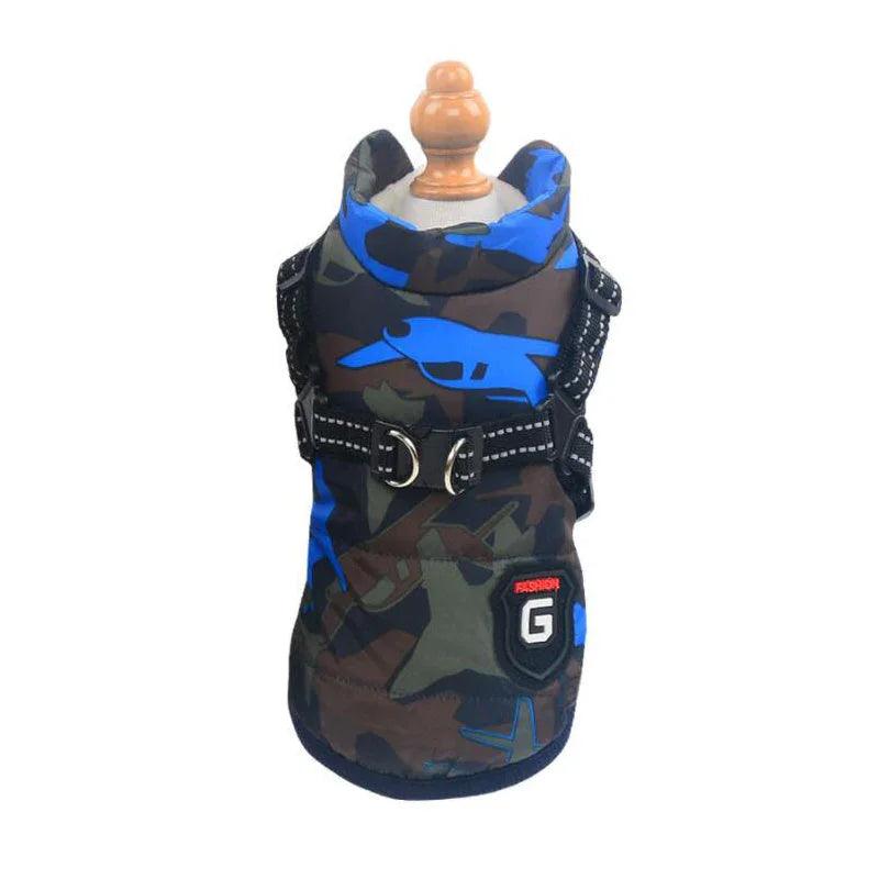 Dog Winter Vest with Integrated Harness – Waterproof Padded Pet Jacket (XS–5XL)