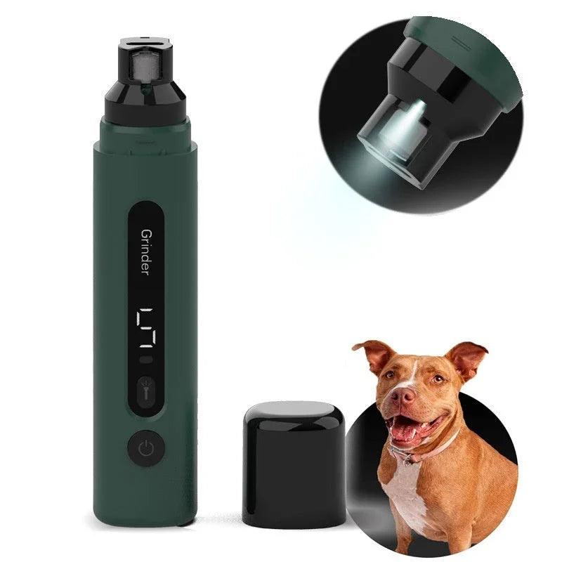 Electric Dog & Cat Nail Grinder – 5-Speed LED Rechargeable Quiet Pet Nail Trimmer for Small, Medium & Large Pets