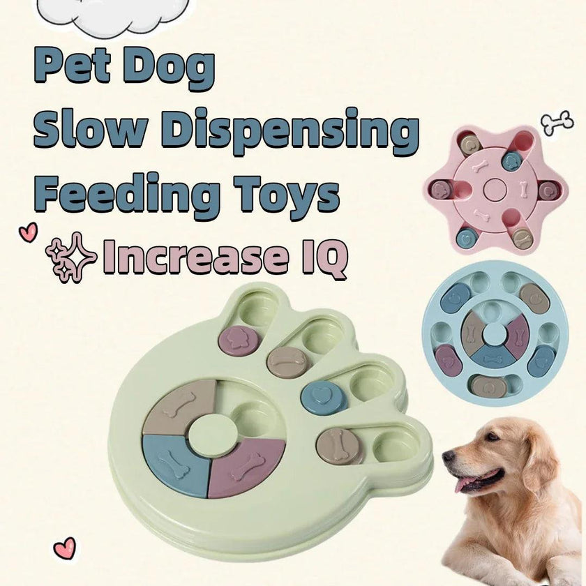Dog Puzzle Toy — IQ Interactive Slow Feeder for Small & Medium Dogs (Pink, Blue, Green)