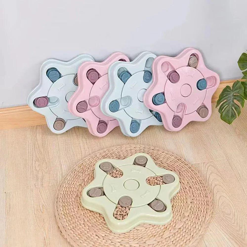 Dog Puzzle Toy — IQ Interactive Slow Feeder for Small & Medium Dogs (Pink, Blue, Green)