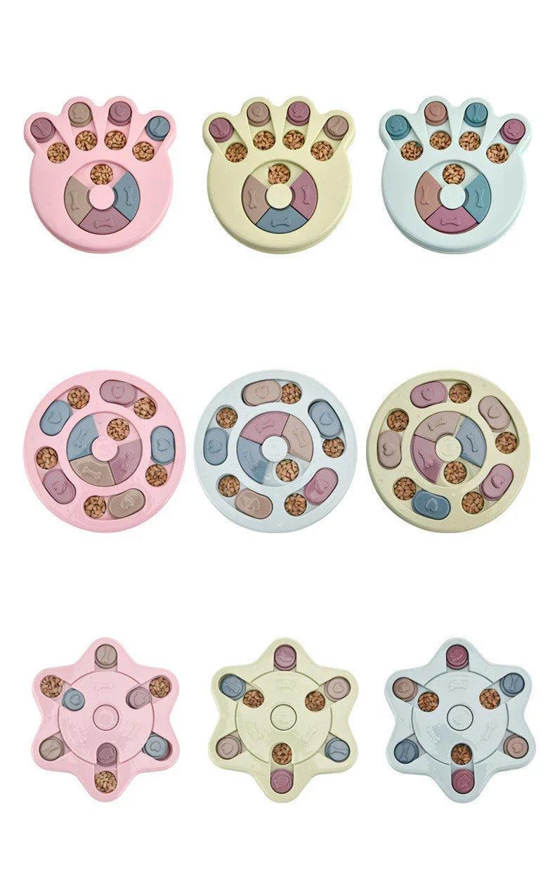 Dog Puzzle Toy — IQ Interactive Slow Feeder for Small & Medium Dogs (Pink, Blue, Green)