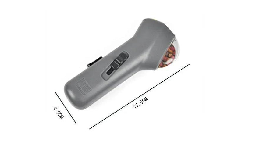 Dog Training Snack Launcher – Treat Tossing Training Tool for Dogs (Grey)