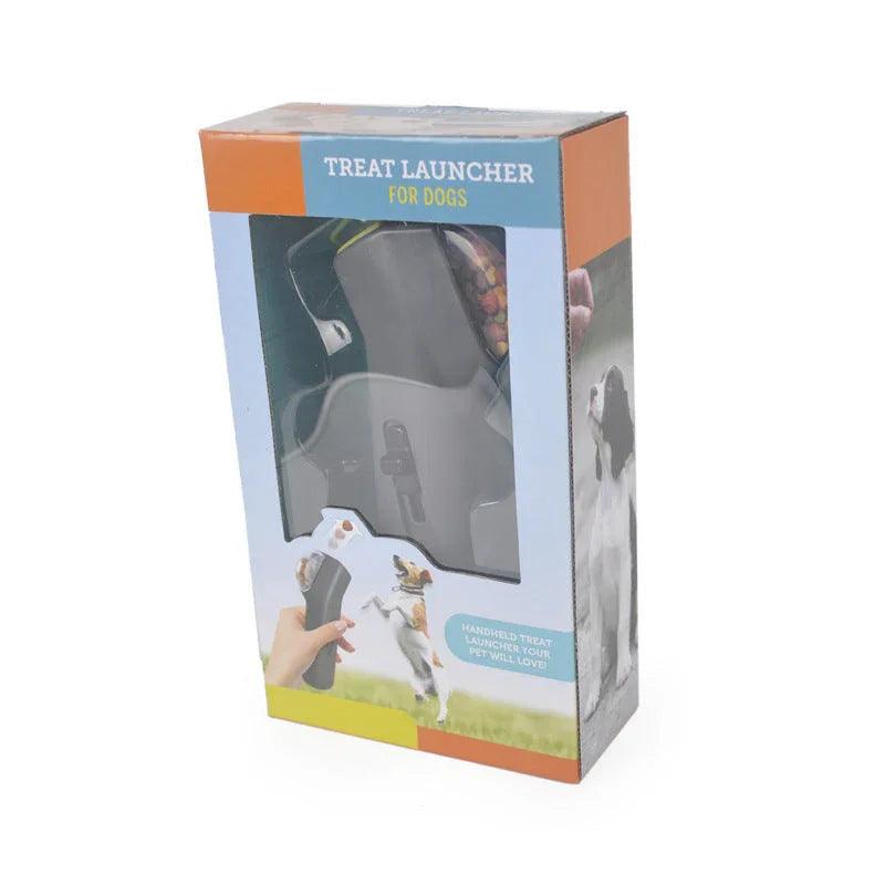 Dog Training Snack Launcher – Treat Tossing Training Tool for Dogs (Grey)