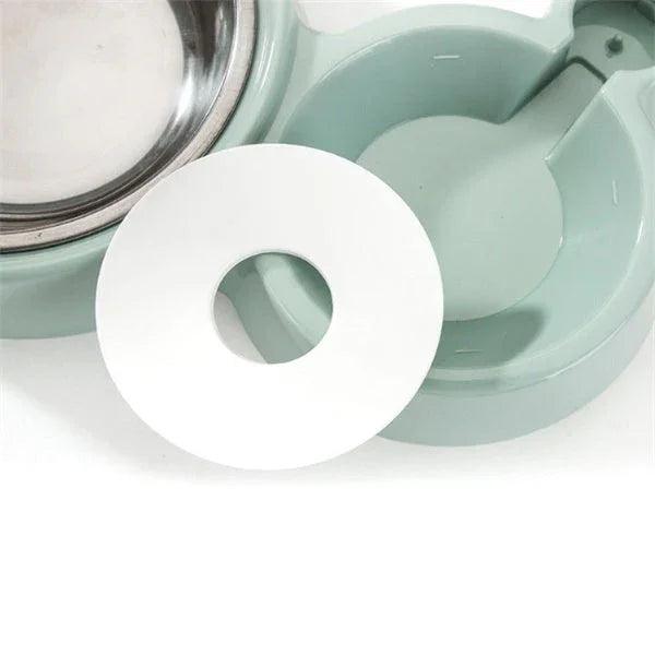 Dog Bowl with Automatic Water Refill Bottle — Stainless Steel Pet Feeding Station