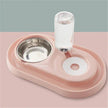 Dog Bowl with Automatic Water Refill Bottle — Stainless Steel Pet Feeding Station