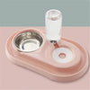 Dog Bowl with Automatic Water Refill Bottle — Stainless Steel Pet Feeding Station
