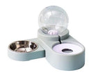 Dog Bowl with Automatic Water Refill Bottle — Stainless Steel Pet Feeding Station