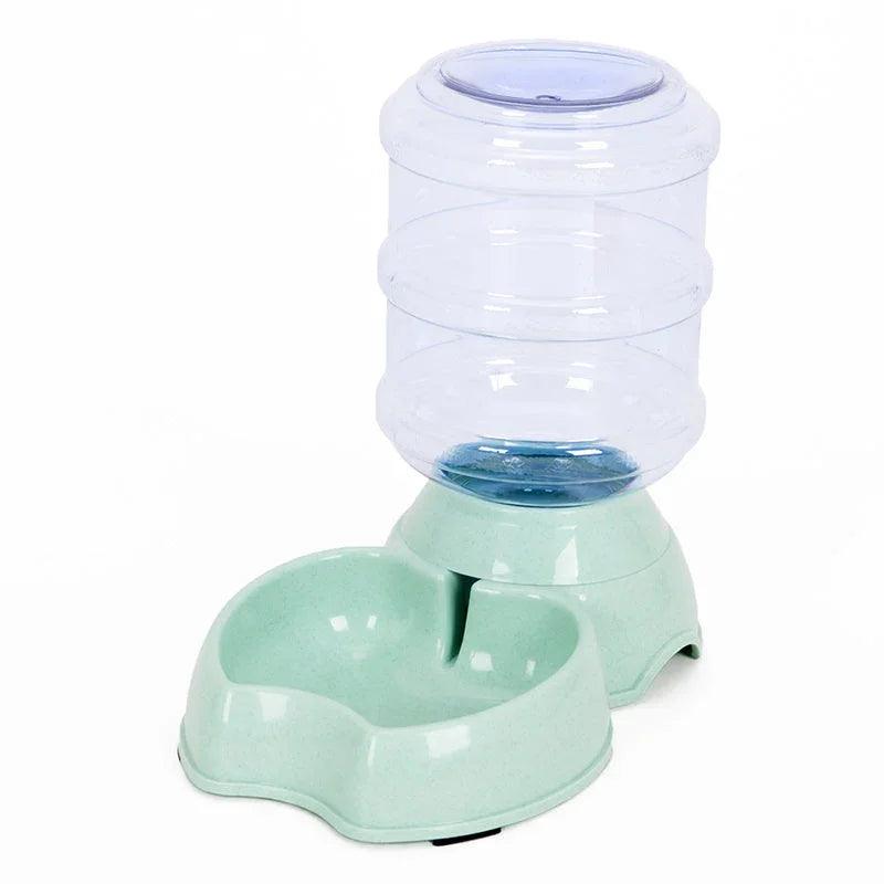 Dog Bowl with Automatic Water Refill Bottle — Stainless Steel Pet Feeding Station