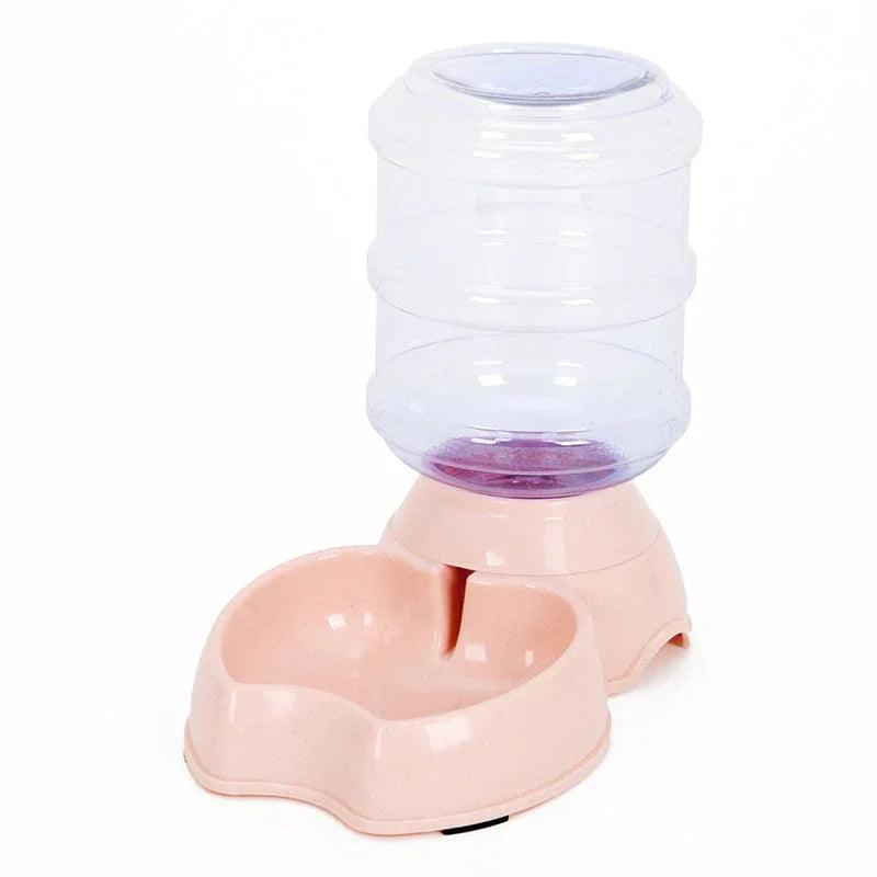 Dog Bowl with Automatic Water Refill Bottle — Stainless Steel Pet Feeding Station