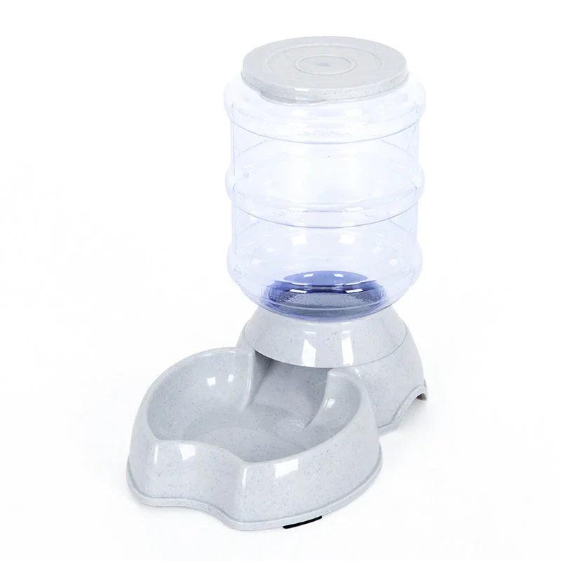 Dog Bowl with Automatic Water Refill Bottle — Stainless Steel Pet Feeding Station