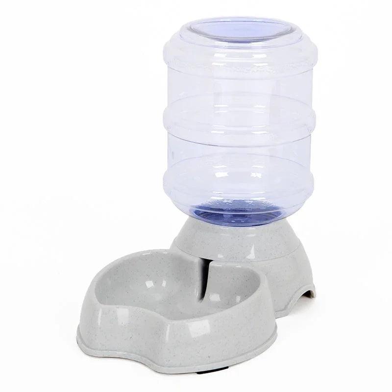 Dog Bowl with Automatic Water Refill Bottle — Stainless Steel Pet Feeding Station