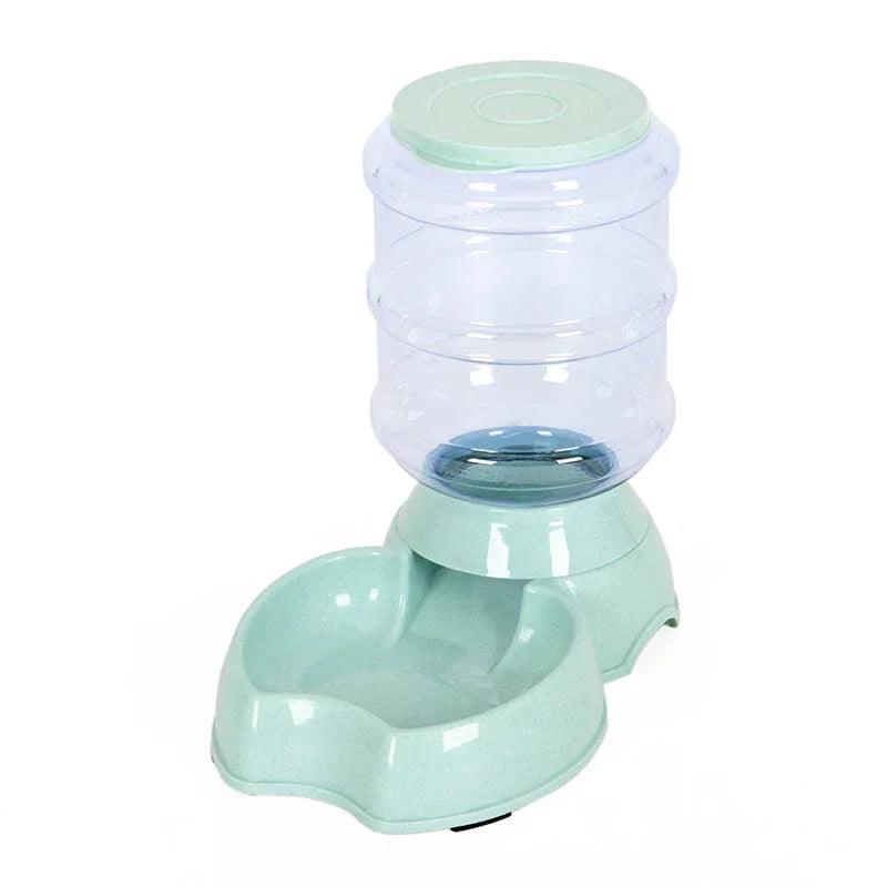 Dog Bowl with Automatic Water Refill Bottle — Stainless Steel Pet Feeding Station