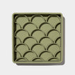 3-in-1 fish scale slow feeder bowl - olive