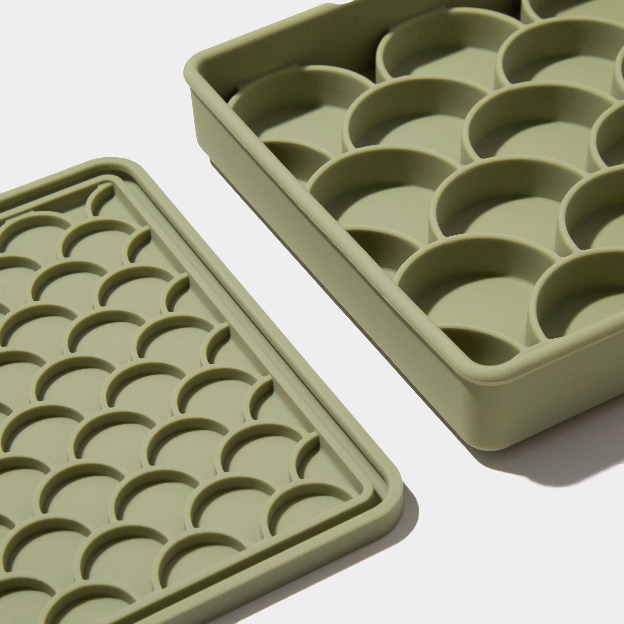 3-in-1 fish scale slow feeder bowl - olive