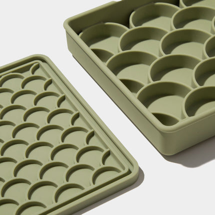 3-in-1 fish scale slow feeder bowl - olive