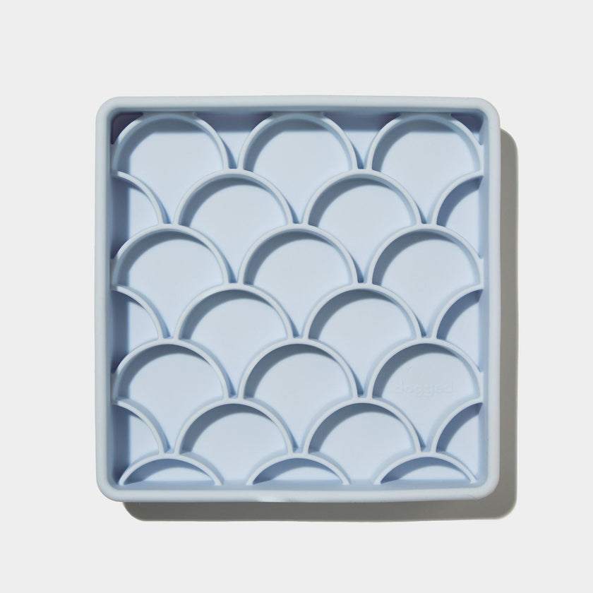 3-in-1 fish scale slow feeder bowl - sky