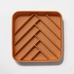 chevron slow feeder bowl - nutmeg