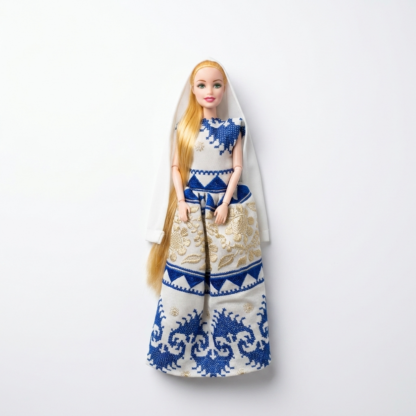 Palestinian Tatreez Doll – Standing Dress