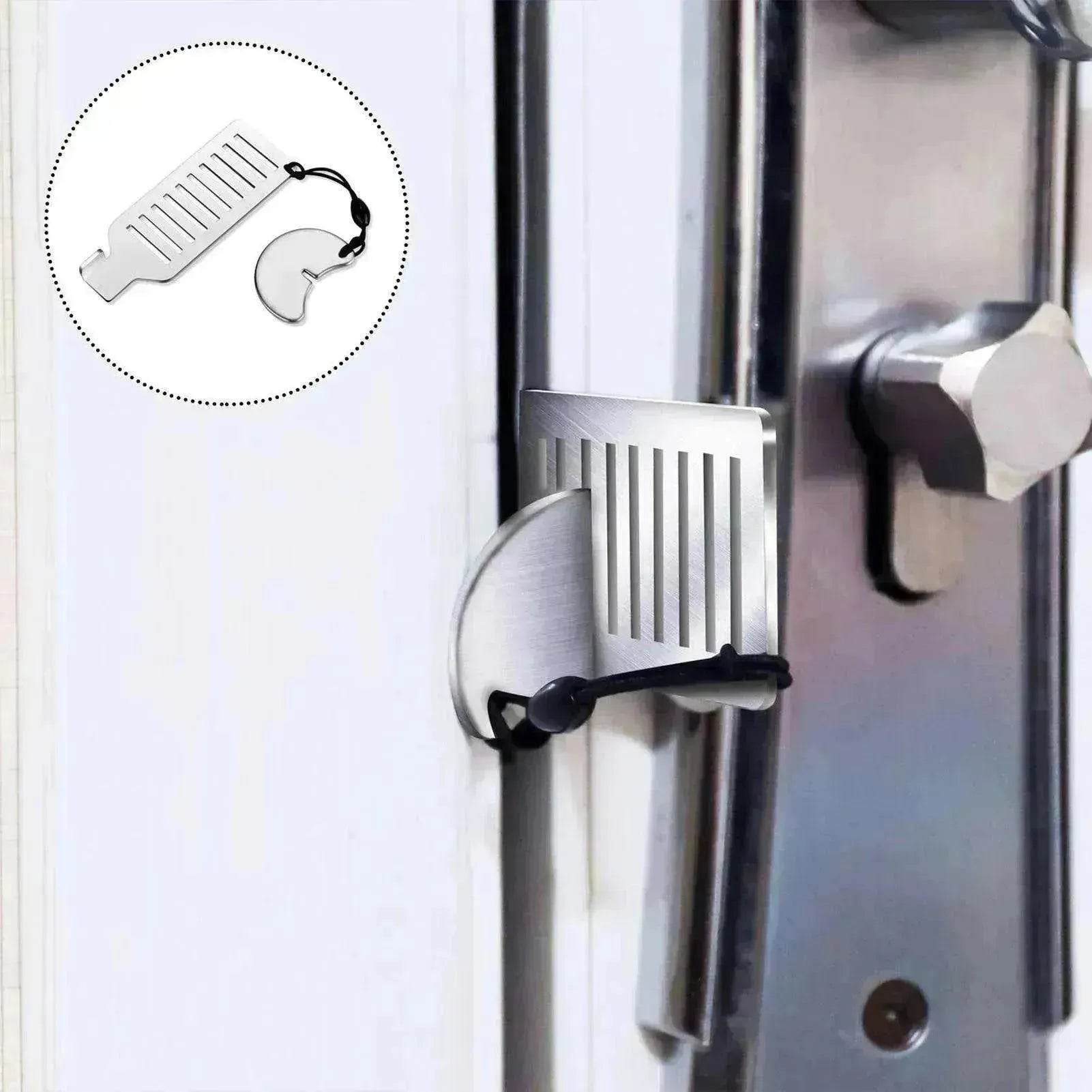 Door Free Punch Door Stopper Anti theft Buckle