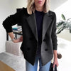 Double Breasted Lapel Jacket Fashion Knitted Sleeves Splicing Design Coat Outerwear