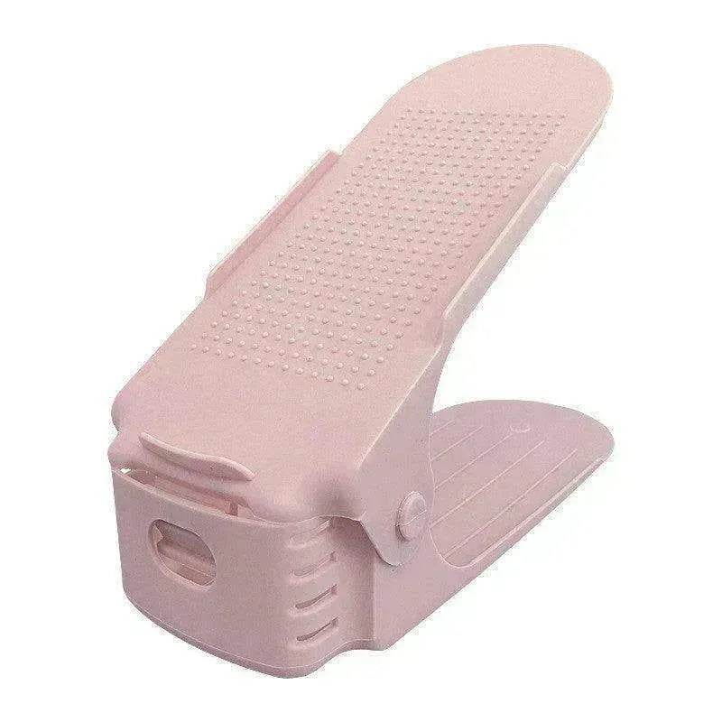 Double Stackable Shoes Shelf Storage Plastic Adjustable Shoes Rack Cabinets
