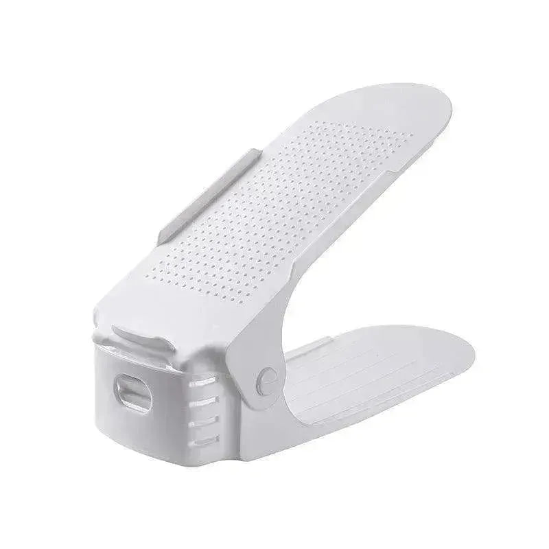 Double Stackable Shoes Shelf Storage Plastic Adjustable Shoes Rack Cabinets