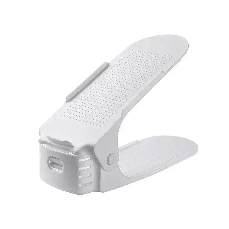 Double Stackable Shoes Shelf Storage Plastic Adjustable Shoes Rack Cabinets