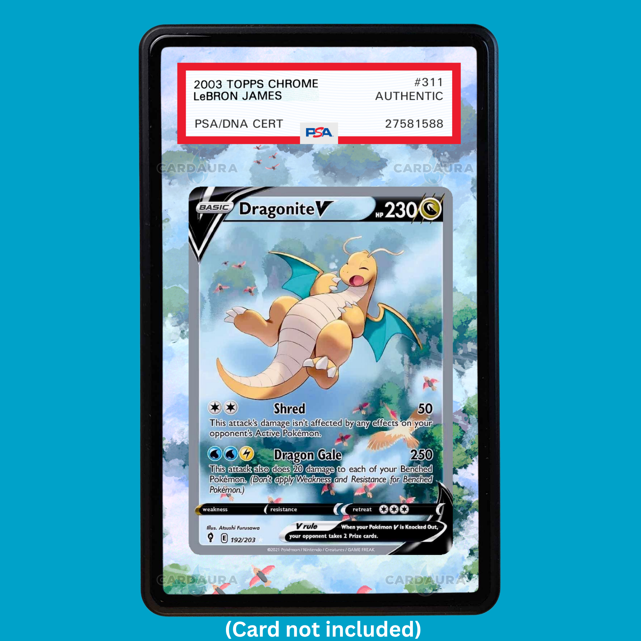 Dragonite V 192/203 Evolving Skies (Graded) Display Case