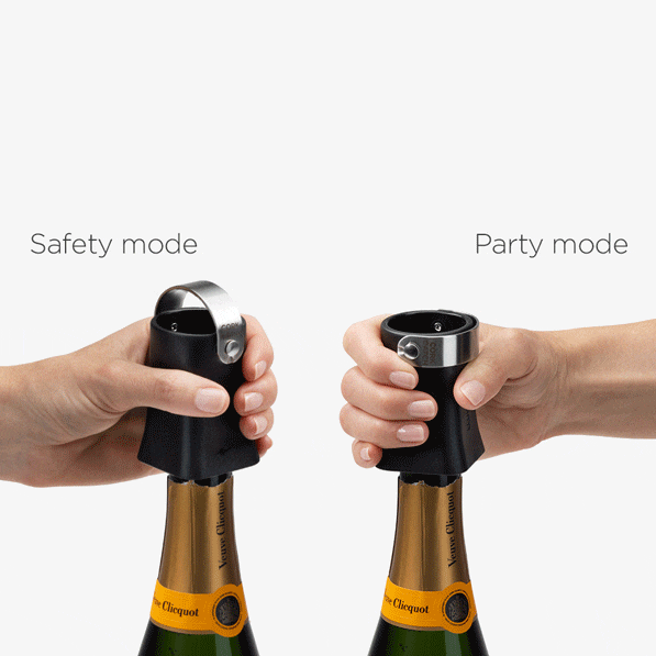 DREAMFARM - Champop Black 12/CDU Champagne Popper Cork Catcher