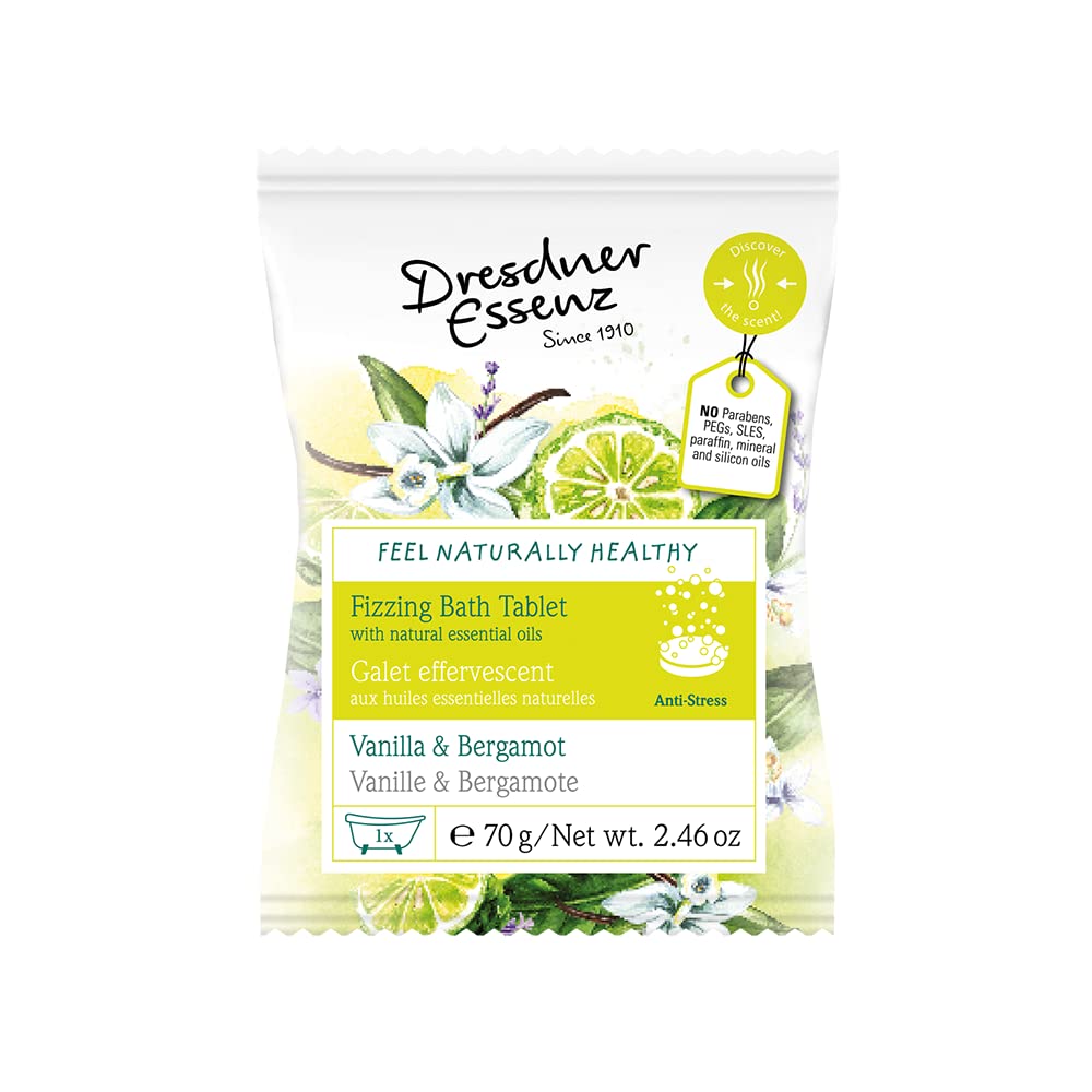 Dresdner - Essenz Fizzing Bath Tab Anti-Stress(Vanilla - Bergamot)70G/2.46Oz