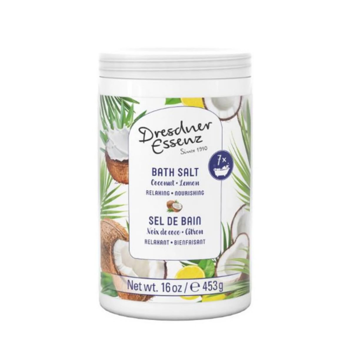 Dresdner - Essenz Natural Sel De Bain/Bath Salt Coconut & Lemon 453G/16Oz