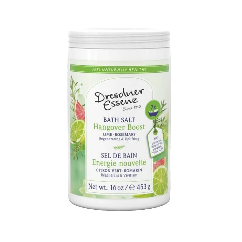 Dresdner - Essenz Natural Sel De Bain/Bath Salt Hangover Boost Lime Rosemary453G
