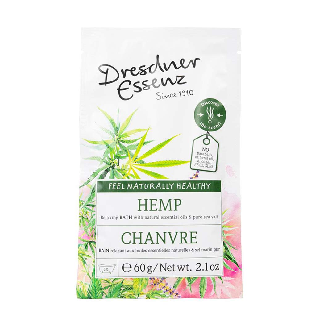 Dresdner - Essenz Natural Sel De Bain/Bath Salt Stress Relief Hemp 60 Gm