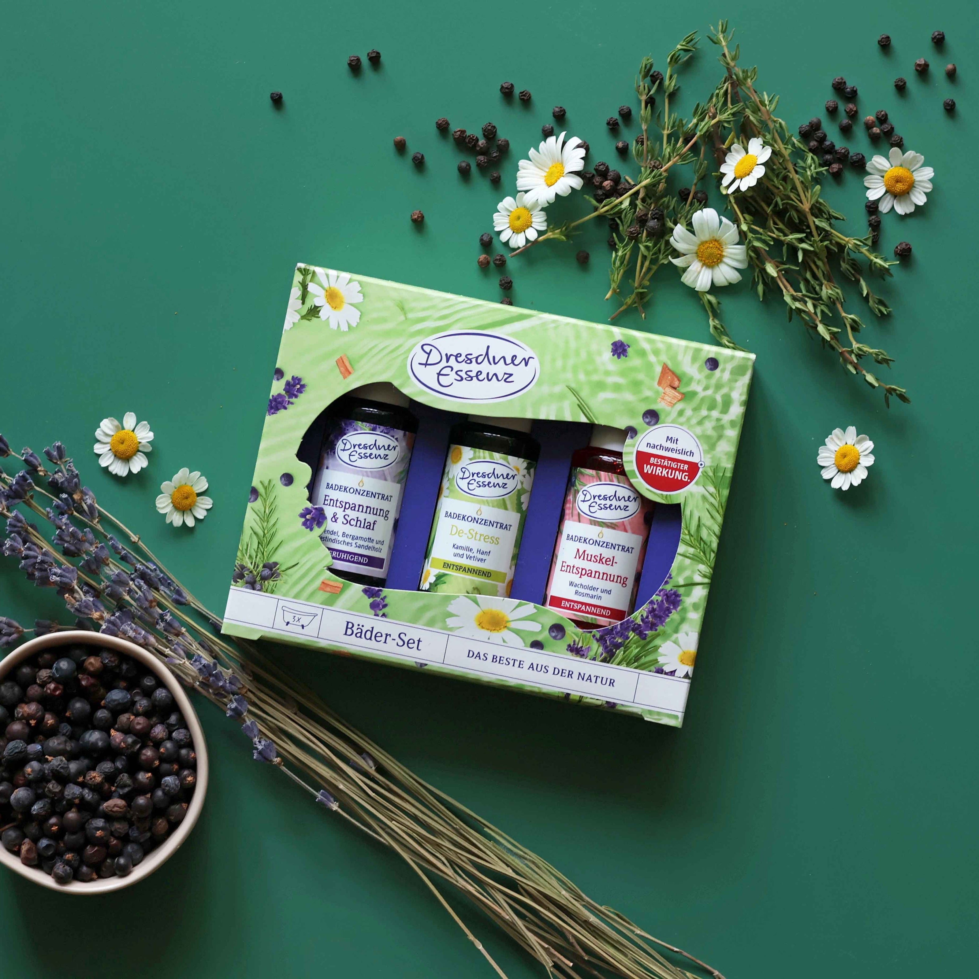 Dresdner - Essenz Naturally Healthy Herbal Bath Set of 3 Bath Oils