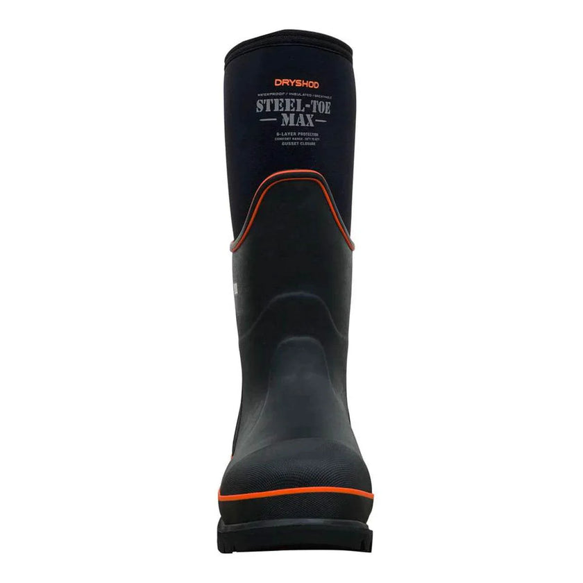 Dryshod Unisex Steel-Toe Max Gusset CSA High Black/Orange