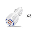 Dual USB Car Charger Qualcomm QC 3.0 Fast Charging Adapter