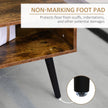 Omari Retro Coffee Table with Storage Shelf and Drawer-Rustic Brown