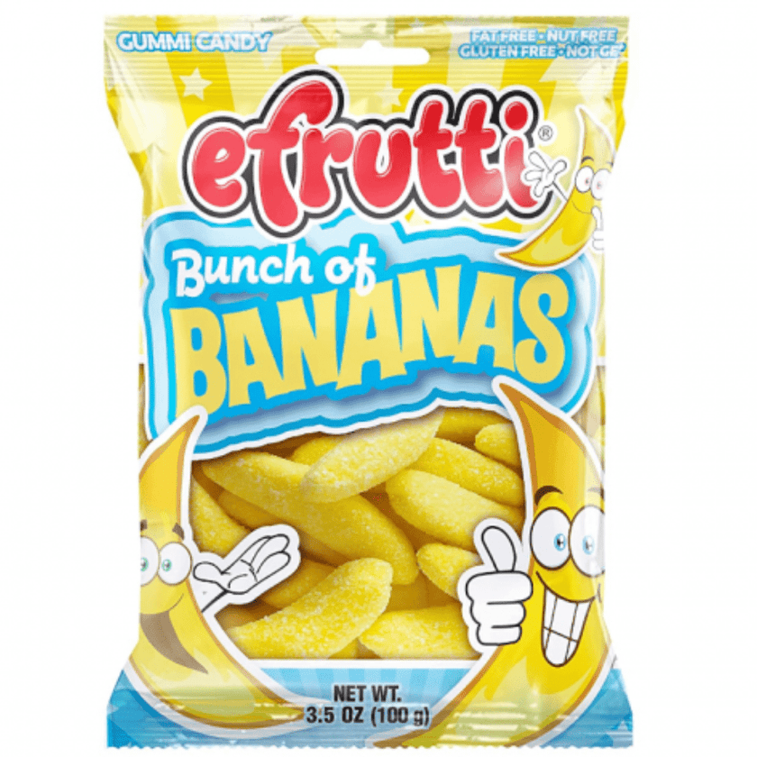 E-Frutti Bunch Of Bananas Gummy Candy (3.5oz bag)