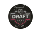 Joshua Roy Autographed 2021 NHL Draft Puck Inscribed 