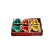Colourful Heart Diya 6 Pcs