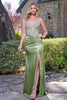 Bejeweled V-Neckline Corset Bodice Adjustable Spaghetti Straps