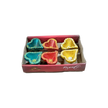 Colourful Heart Diya 6 Pcs