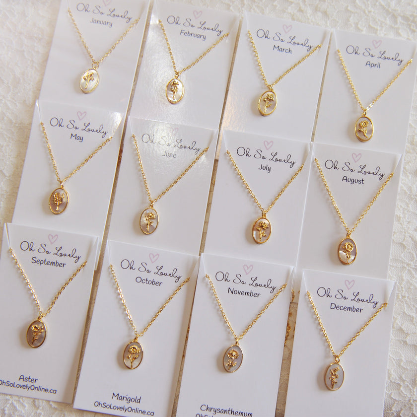 Flora Birth Flower Necklace