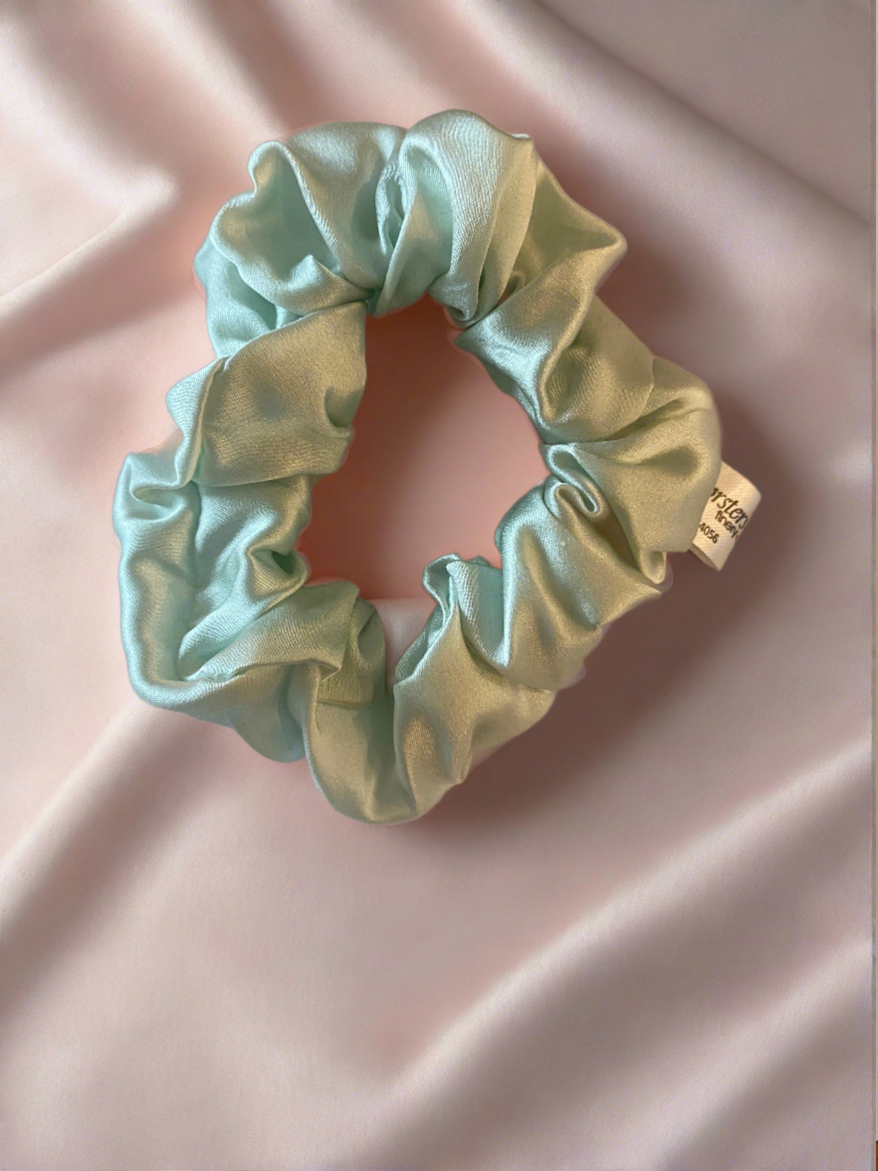 Silk Hair Scrunchie Mint